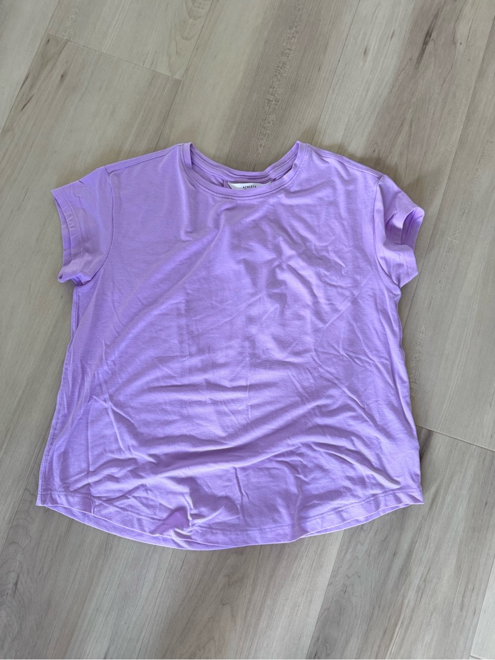 Athleta Girl Renew Tee - Short Sleeve Crew Shirt in Lilac size 12